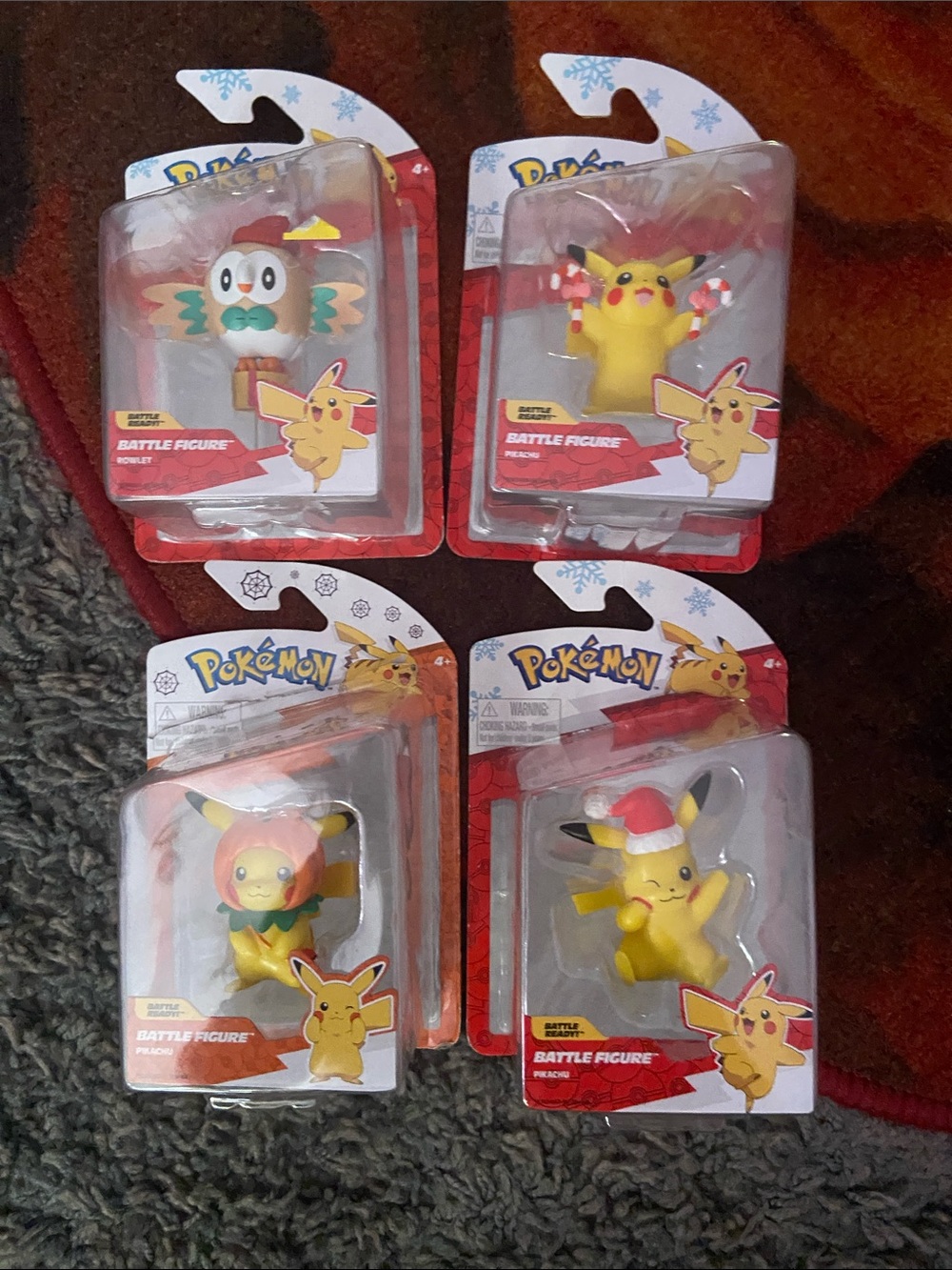 Holiday Pikachu & Friends Battle Figure Set - Yellow/Red